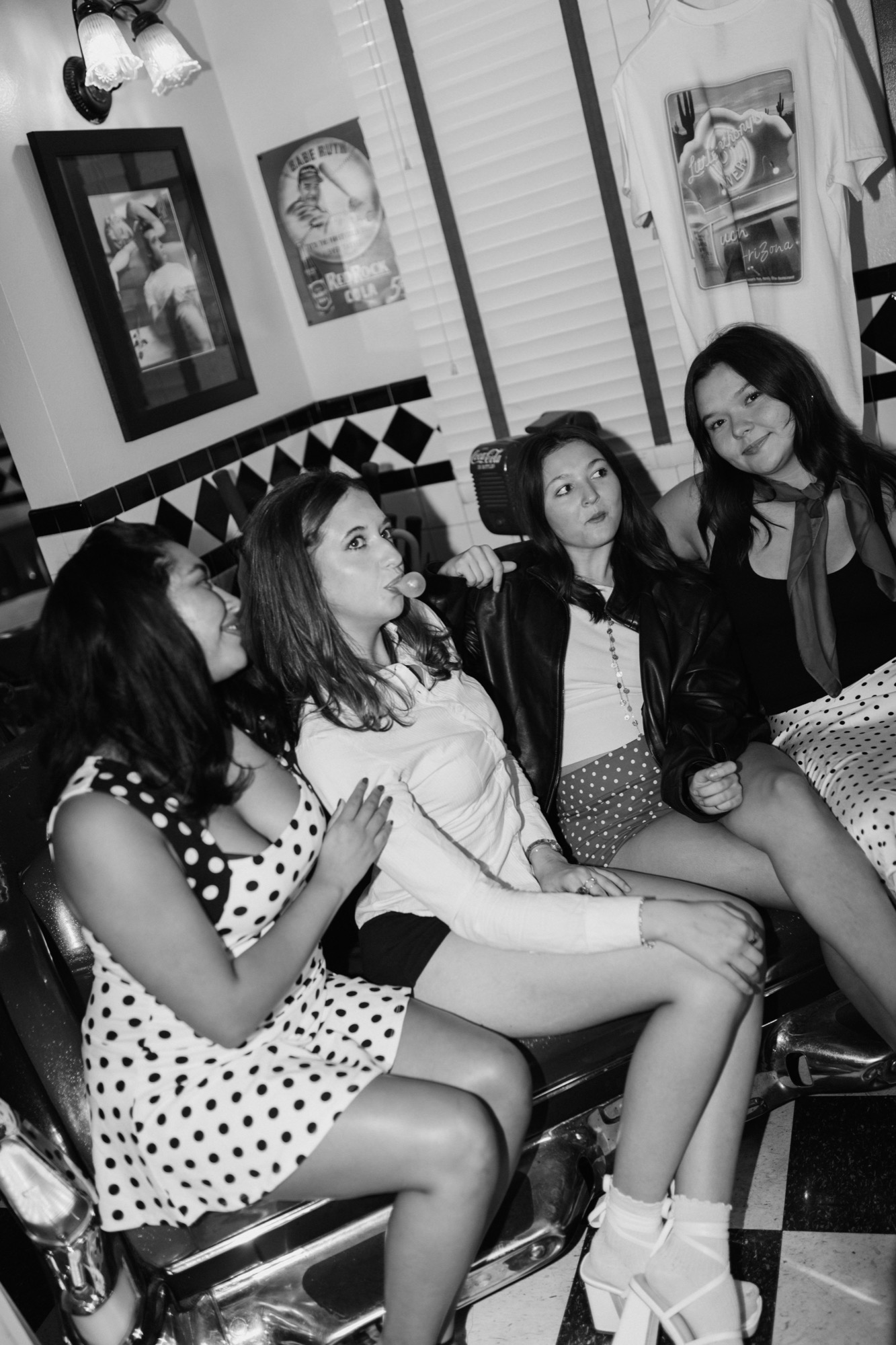 Chi Omega retro campaign photography